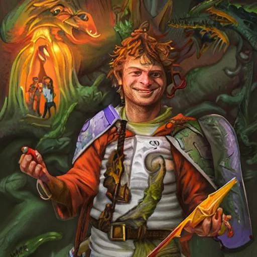 Prompt: Mac DeMarco as a Fantasy Character Dungeons and Dragons DnD Art