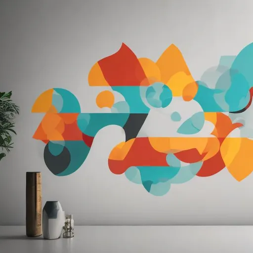 Prompt: gestalt principles explained in a creative wall surface