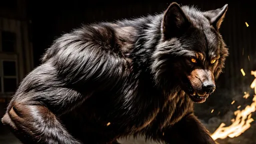 Prompt: strong werewolf dobberman berserk demon angry blood fighting


