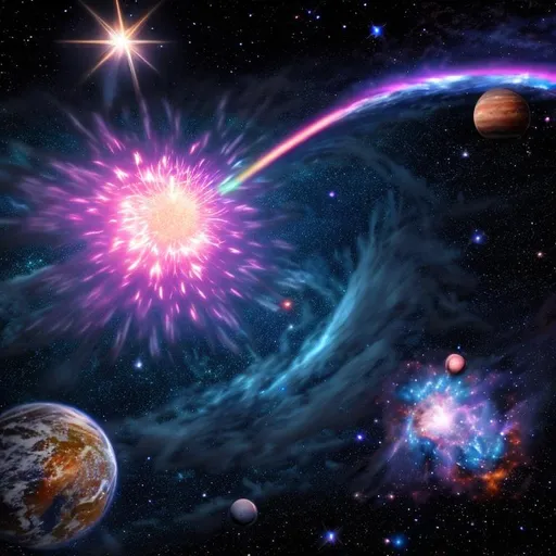 Prompt: hyper realistic,  hyper realistism, supernova, space, stars, explosion