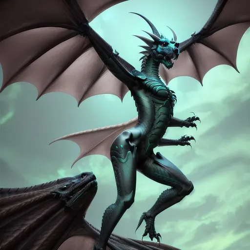 absurdres alternate_color dark_background dragon glowing highres