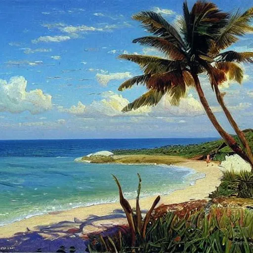 Prompt: Florida, seascape, beautiful artwork by monsted