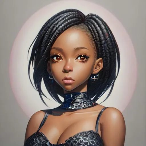 Black Girl Anime Character Portrait Looking At Cam Openart 2920