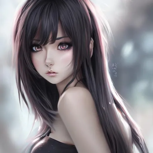 Semi realistic, anime woman, vamipre