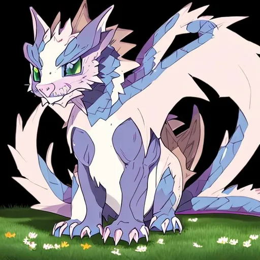 Prompt: An anime Dragon as a pet cat