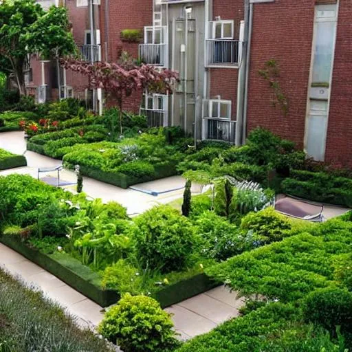 Prompt: Please create an image of high quality of garden in an apartment 
