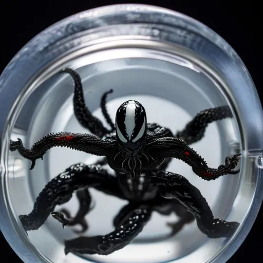 Prompt: Venom in a glass capsule