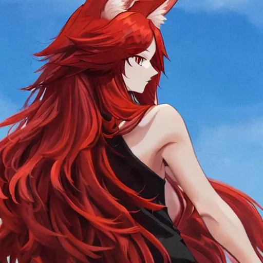 Download Anime Wolf Black And Red Aesthetic Drawing Growling Wallpaper   Wallpaperscom