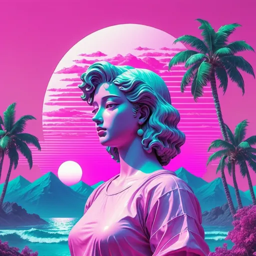 Prompt: vaporwave