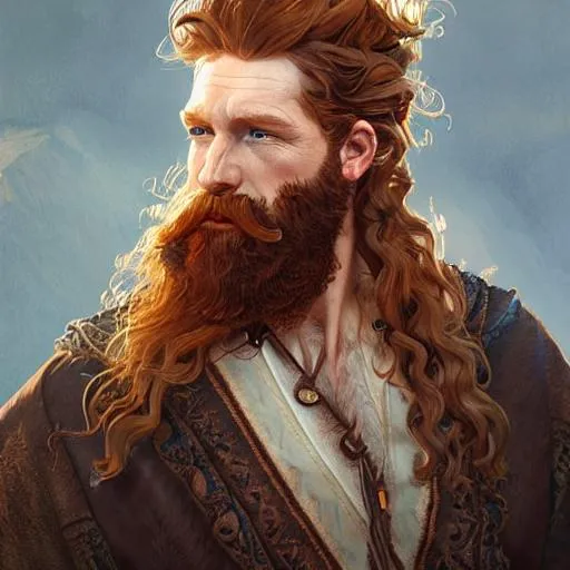 portrait of a rugged male druid, D&D, fantasy, intri... | OpenArt