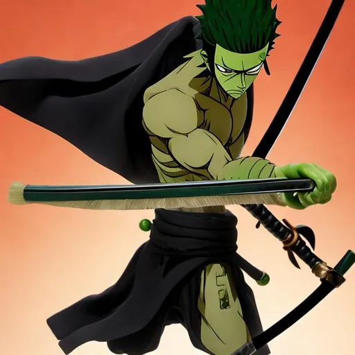 Prompt: zoro ashura