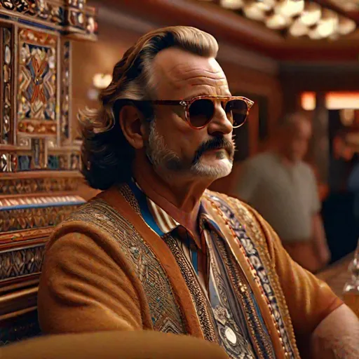 Prompt: • Bill Murray as "The Dude" in a scene from the movie "The Big Lebowski".

• Intricately detailed, intricate complexity, 8k resolution, octane render, photoreal, hyperreal, masterpiece, perfect anatomy