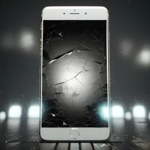 Prompt: Broken smartphone with shattered screen and bent metal frame, bokeh, 8k, hdr, hyperrealistic, intricate details, high quality, sharp focus, centered