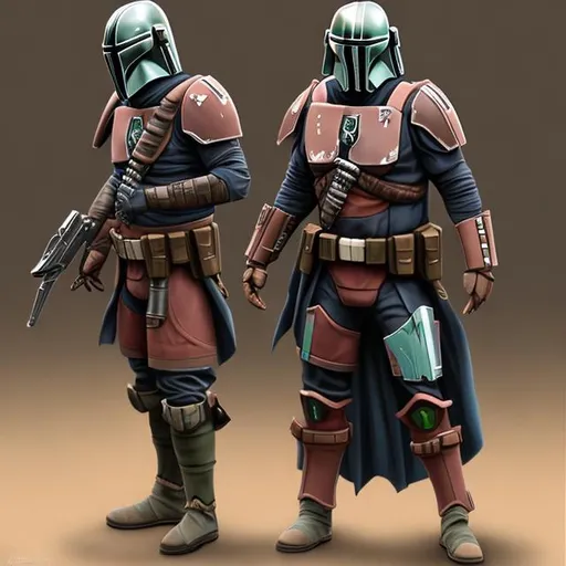 Prompt: A gammorean-mandalorian