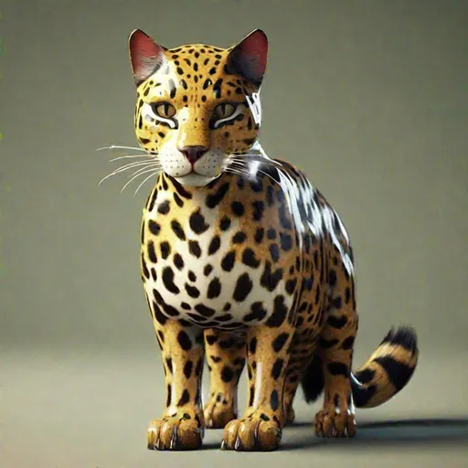 Prompt: a cat transforming into a jaguar, unreal engine