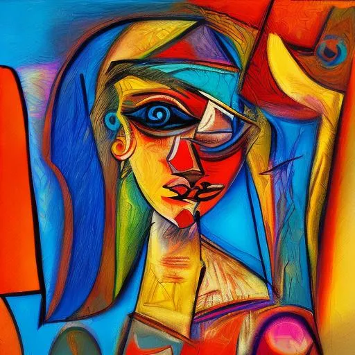 Prompt: Abstract painting image picture of what Love is in many different forms Picasso style mixed with Da Vinci realistic detailed beautiful art hidden meanings and messages inside and out of the image 