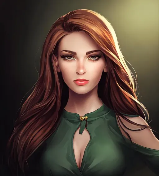 Prompt: Beautiful woman cartoon portrait