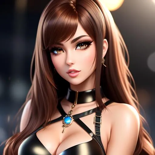 Prompt: {{{{highest quality stylized character masterpiece}}}} best award-winning digital oil painting with {{lifelike textures brush strokes}} perfect upper body image of surrealistic provocative arousing seductive stunning beautiful feminine 22 year old future rave djane with {{brown hair}} and {{beautiful brown eyes}} wearing {{future rave djane outfit and headphones}} with deep exposed visible cleavage and tight beautiful belly pooch dancing on stage in hyperrealistic intricate perfect 128k UHD HDR,
wonderful extremely detailed cute face with romance glamour beauty soft skin and red blush cheeks and cute sadistic smile and {{seductive love gaze at camera}}, 
perfect anatomy in perfect colored shaded composition of professional sharp focus RAW photography with depth of field, 
cinematic volumetric dramatic 3d lighting, 
{{sexy}}, 
{{huge breast}}, 
physics-based rendering cgi, 
masterpiece