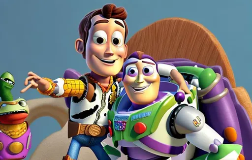 Prompt: Woody and buzz lightyear
