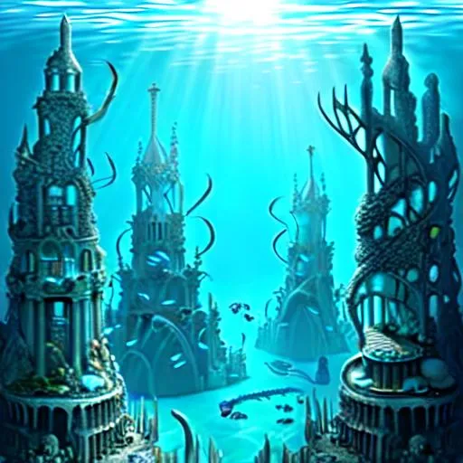 Prompt: underwater city atlantis