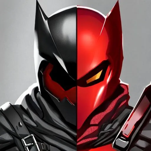 Prompt: Black Helmet similar to Red Hood