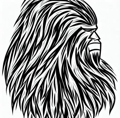 Prompt: Lightning bigfoot tribal design sasquatch 