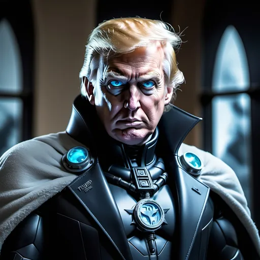 Prompt: president Donald trump as the villain mr freeze from batman