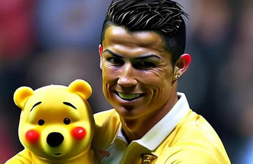 Prompt: Pooh but Cristiano Ronaldo