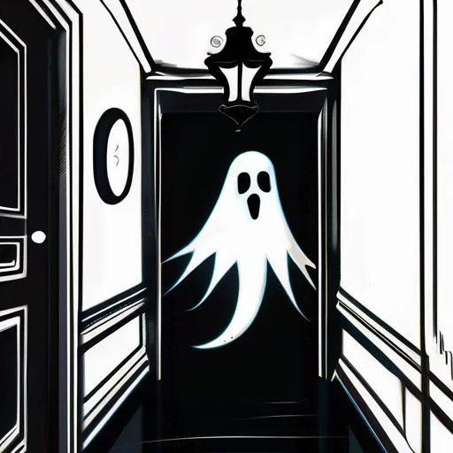 Prompt: balck ghost-like shapes attacking a in a dark corridor, anatomically correct, intricate scene, dreadful, dark, victorian, enhanced facial details, concept art, 12K