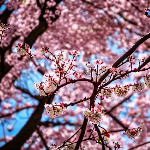 Prompt: cherry blossom life of tree

