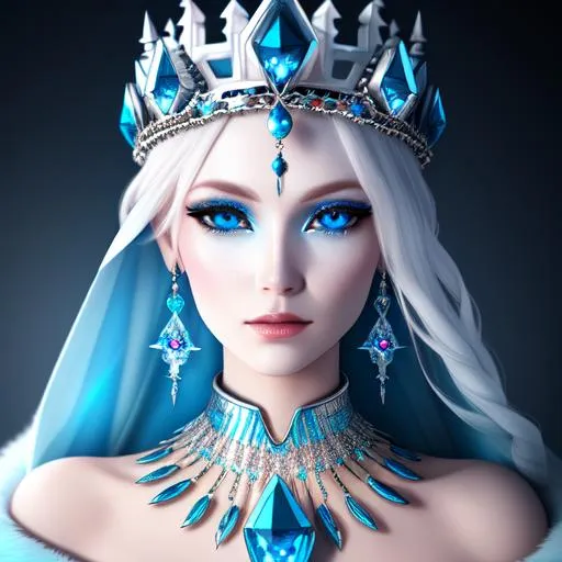 Tall, 4K, HDR, detailed eyes, human hands, ice queen | OpenArt