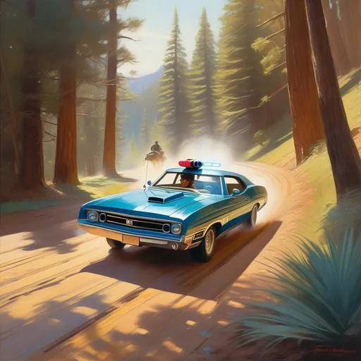 Prompt: Star Wars, car chase, cartoony, sunny atmosphere, extremely detailed painting by Greg Rutkowski and by Henry Justice Ford and by Steve Henderson