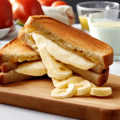 Prompt: banana cheese sandwich