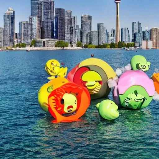 Prompt: Wonder squishies Toronto Commodore Sun breathing