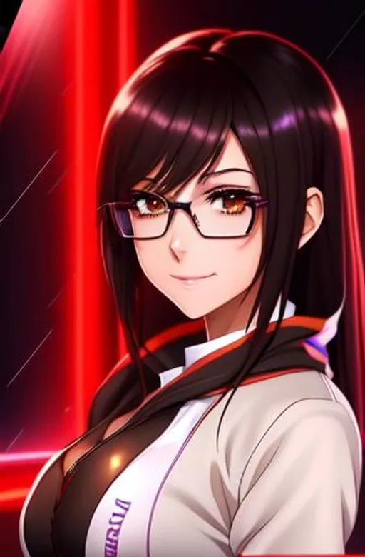 sarada uchiha, uchiha, ninja, anime, red glasses, re