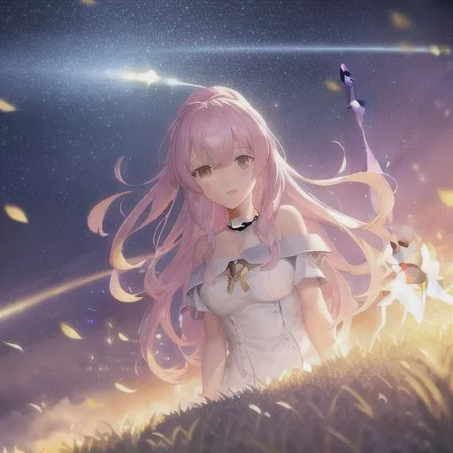 Prompt: Digital style painting, Summon night swordcraft story summoner keyframe, style of Pixar, Fragonard, highly-detailed, cinematic, washed out palette, soft pastel color palette, light trails, sunny day, translucent, iridescent, perfect composition, hyperrealistic, super detailed, 8k, high quality, sharp focus, intricate details, highly detailed, dynamic lighting, detailed and intricate environment, highest quality