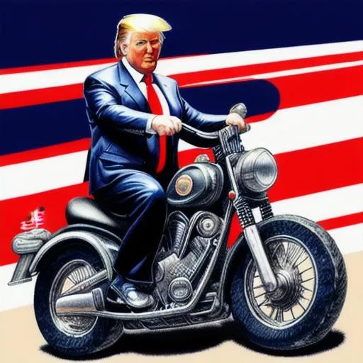 Donald Trump On A Bike Openart