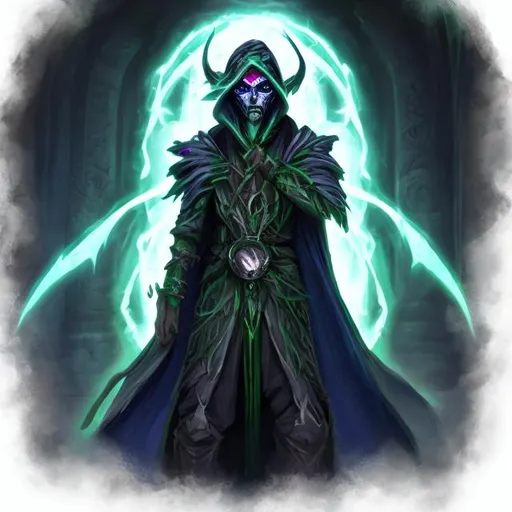 Prompt: Human warlock undying