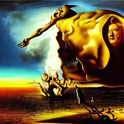 salvadore dali painting, surreal, CGI, 3D, heavily d... | OpenArt