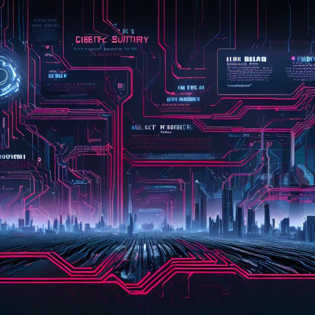 a cyber landscape with homeland security atmosphere...