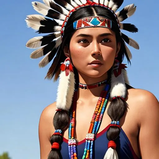 Prompt: Native American princess