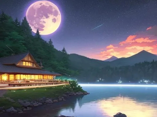 200 stars in the night sky, style of makoto shinkai studio