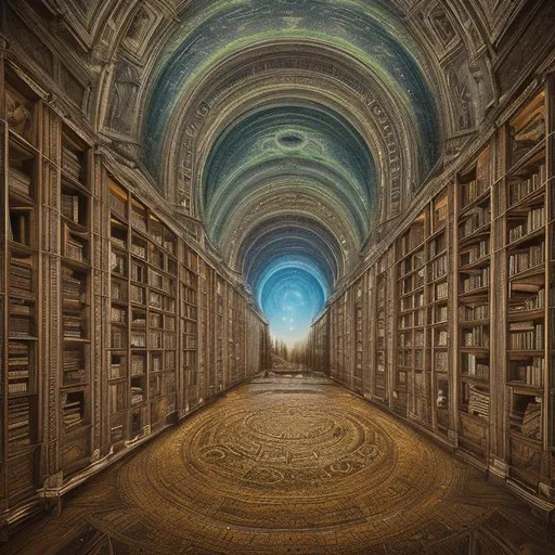 Prompt: the akashic records in photorealistic style