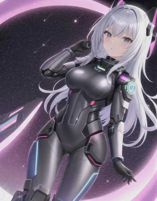 Premium Photo | Cyborg anime girl with spacesuit manga future illustration  AI Generated