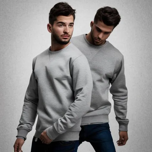 Prompt: Men photoshoot pose in sweatshirt
