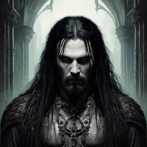 portrait of a ancient bloodthirsty vampire man reven... | OpenArt