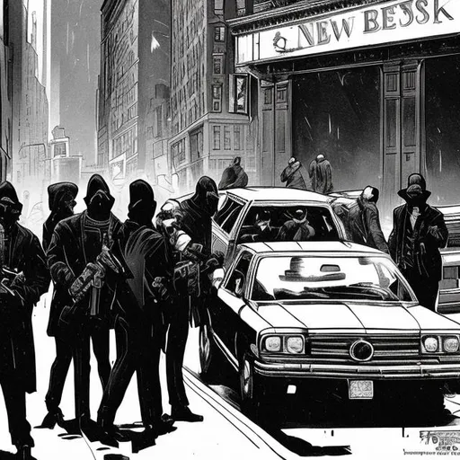 Prompt: new york bank heist