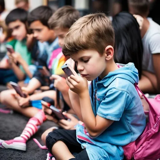 Prompt: kids
phones
addiction 
