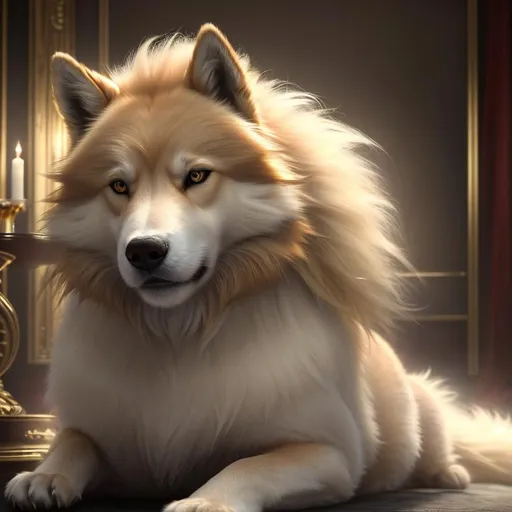 Prompt: 8k, 3D, UHD, masterpiece, oil painting, best quality, artstation, hyper realistic, photograph, perfect composition, zoomed out view of character, 8k eyes, Portrait of a (beautiful Ninetales), {canine quadruped}, glistening gold fur, thick luxurious fur, deep sinister (crimson eyes), ageless, lives a thousand years, epic anime portrait, vindictive, angry, growling, vengeful, wearing a luxurious {crimson collar}, presenting magical jewel, billowing gold mane with fluffy golden crest, golden magic fur lighlights, studio lighting, global illumination, sharp focus, intricately detailed fur, graceful, regal, billowing chest, cinematic, vector art, ray tracing, possesses fire element, blizzard, snow mountain, magnificent, sharp detailed eyes, beautifully detailed face, highly detailed starry sky with pastel pink clouds, ambient golden light, plump, perfect proportions, vector art, nine beautiful tails with pale orange tips, insanely beautiful, highly detailed mouth, symmetric, sharp focus, golden ratio, magic fur highlights, complementary colors, perfect composition, professional, unreal engine, high octane render, highly detailed mouth, Yuino Chiri, Anne Stokes