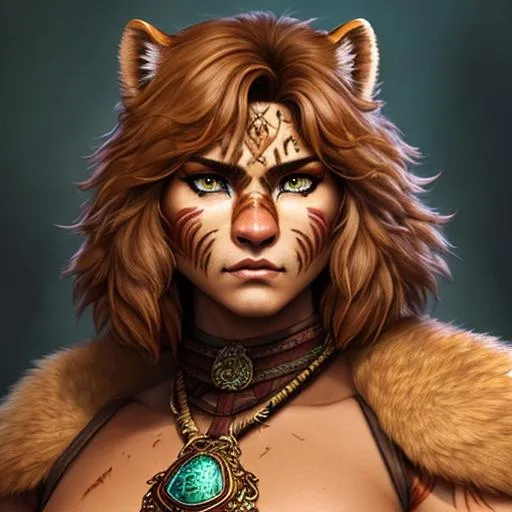 humanoid hybrid, mountain lion, dungeons and dragons... | OpenArt